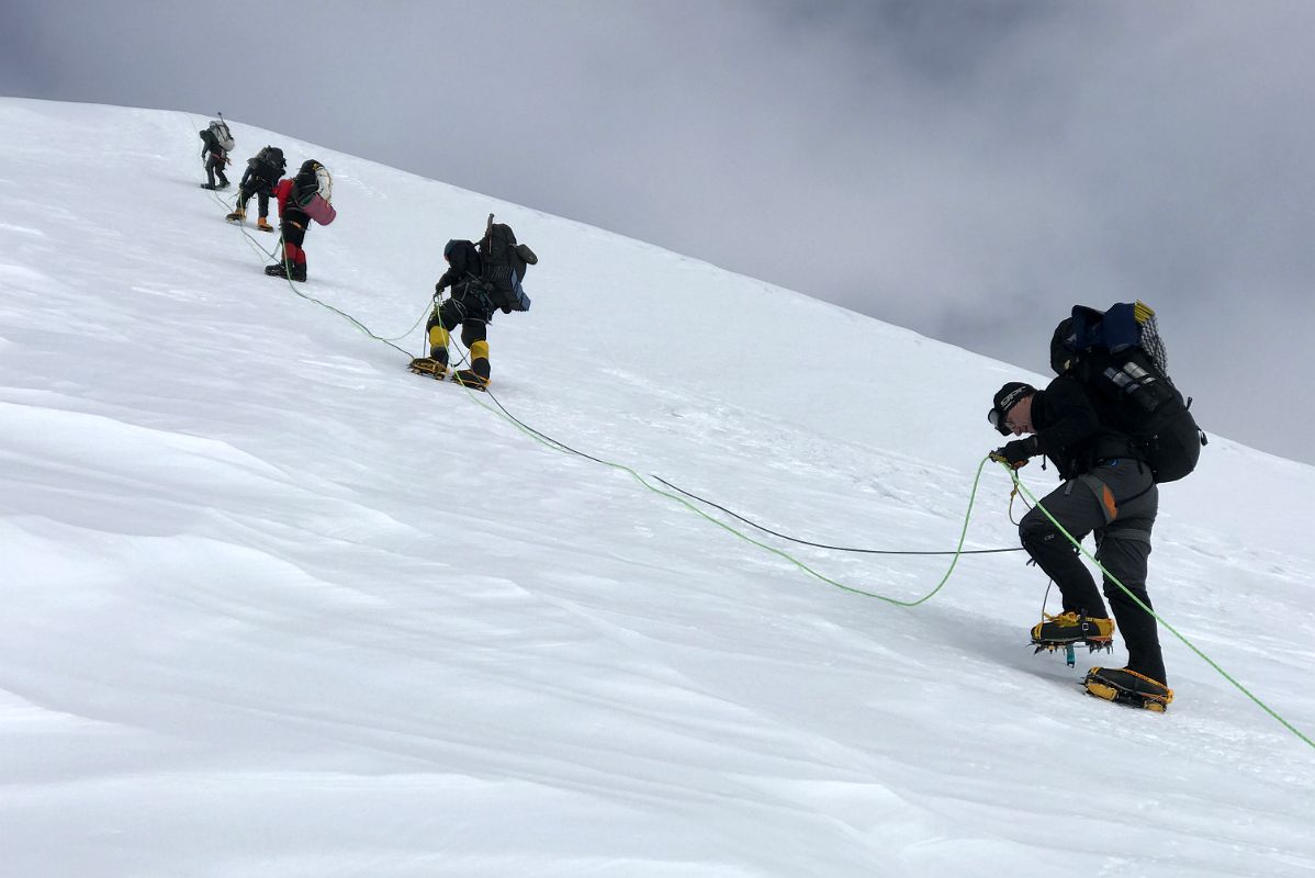 06B Climbing Up The Fixed Ropes To Mount Vinson High Camp